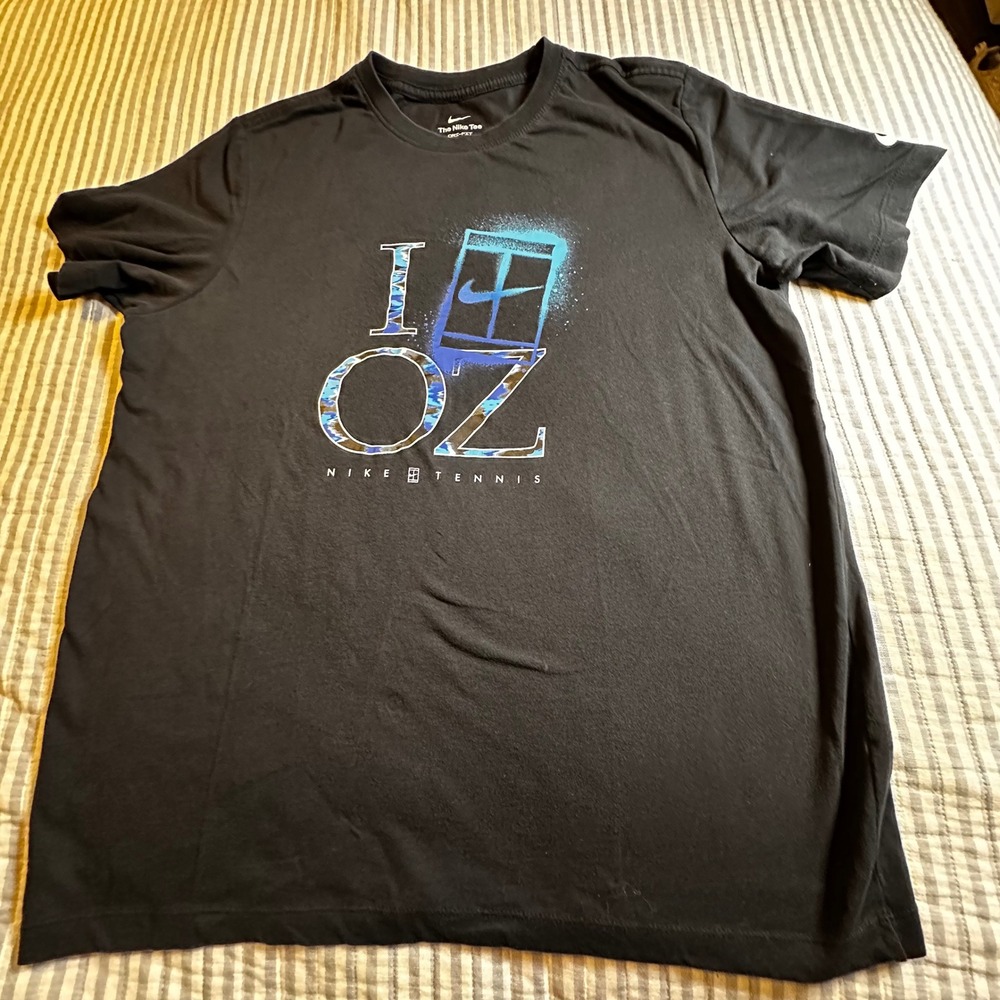 Nike Tennis Dri-FIT I OZ Australian Open Graphic T-Shirt Black DZ2635-010 Mens L